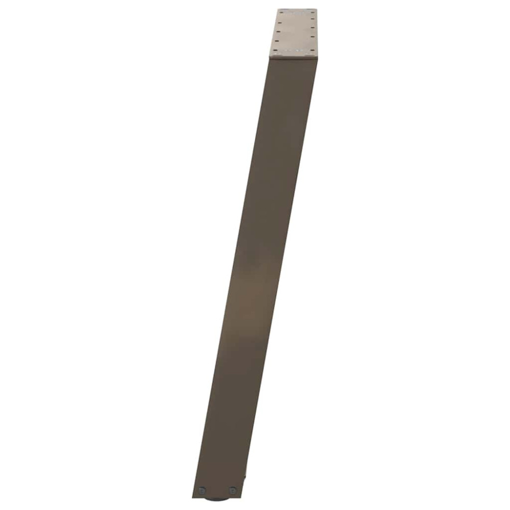 Produktbild för Matbordsben U-formade 2 st naturstål 70x(72-73) cm stål