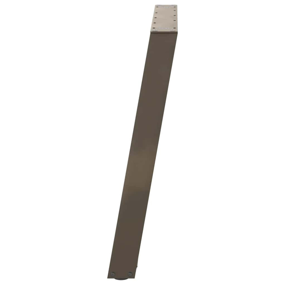 Produktbild för Matbordsben U-formade 2 st naturstål 90x(72-73) cm stål