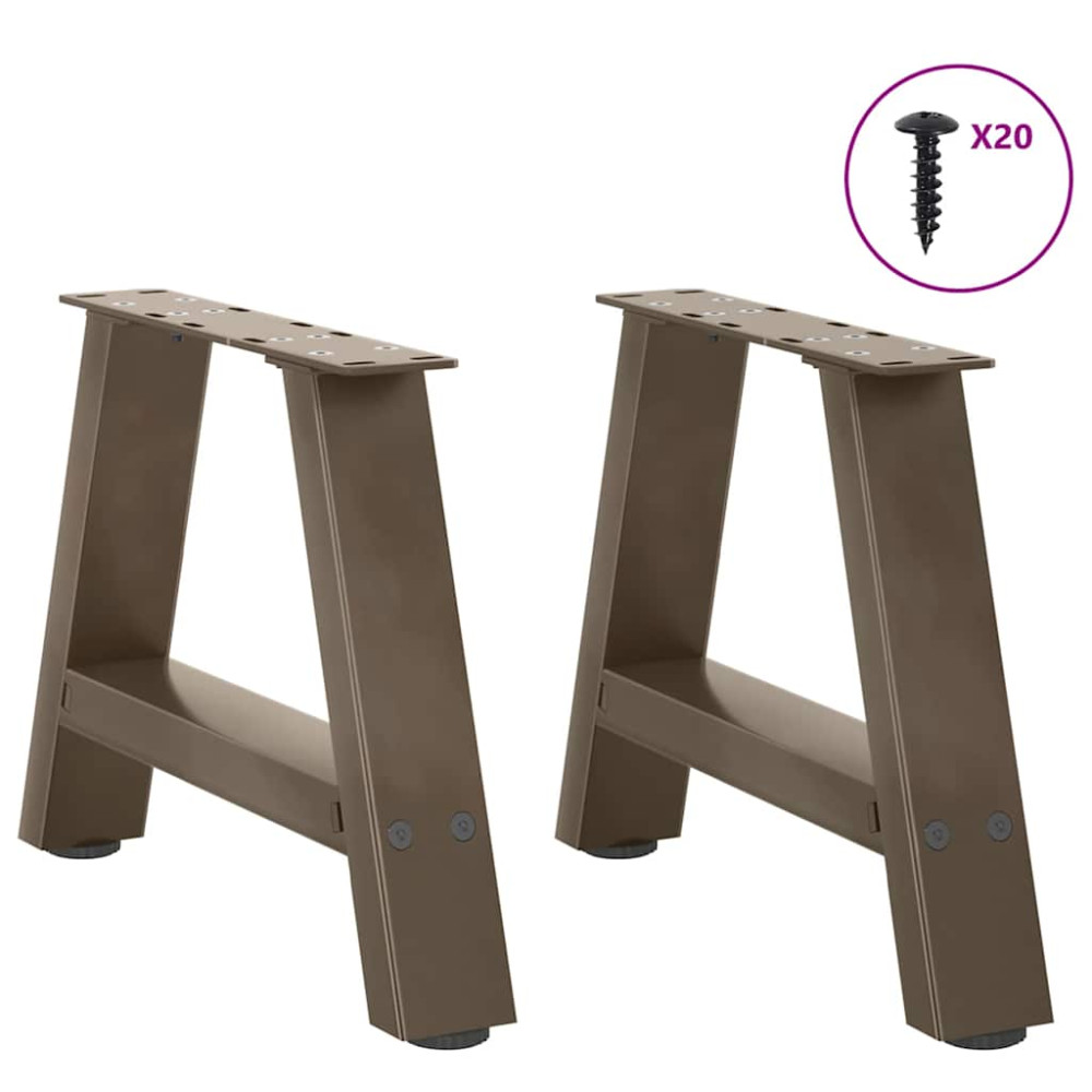 Produktbild för Soffbordsben A-formade 2 st 40x(30-31) cm stål