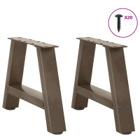 Produktbild för Soffbordsben A-formade 2 st 40x(30-31) cm stål