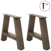 Produktbild för Soffbordsben A-formade 2 st 50x(30-31) cm stål