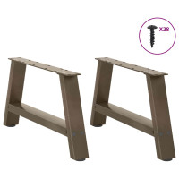 Produktbild för Soffbordsben A-formade 2 st 70x(30-31) cm stål