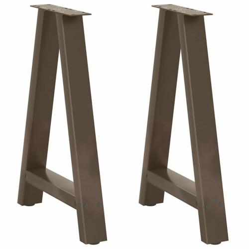 vidaXL Matbordsben A-formade 2 st 50x(72-73) cm stål