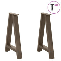 Produktbild för Matbordsben A-formade 2 st 50x(72-73) cm stål