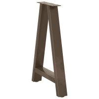 Produktbild för Matbordsben A-formade 2 st 50x(72-73) cm stål