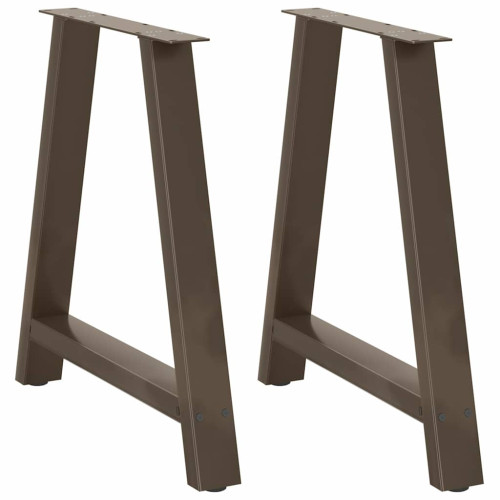 vidaXL Matbordsben A-formade 2 st 70x(72-73) cm stål