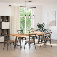 Produktbild för Matbordsben A-formade 2 st 70x(72-73) cm stål