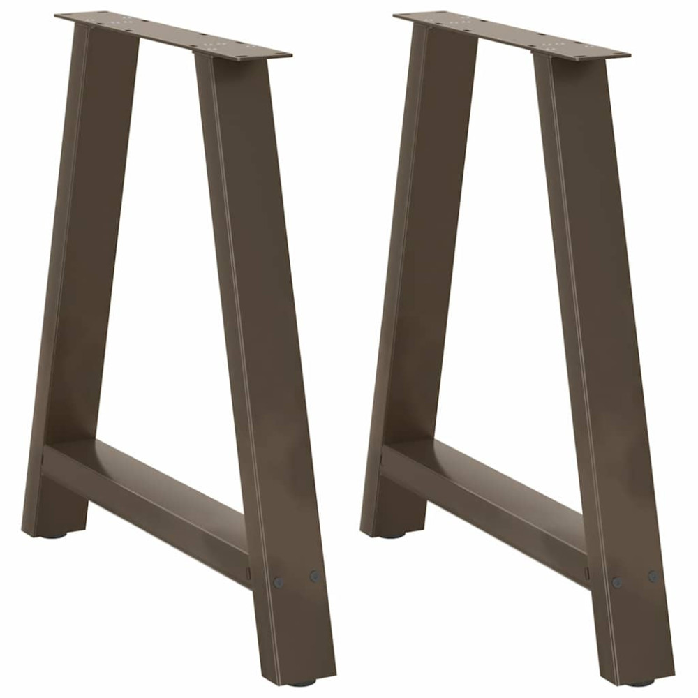 Produktbild för Matbordsben A-formade 2 st 80x(72-73) cm stål