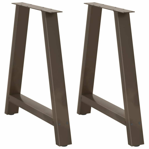 vidaXL Matbordsben A-formade 2 st 80x(72-73) cm stål
