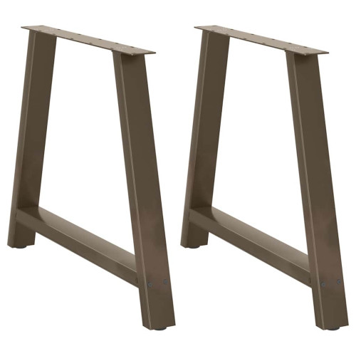 vidaXL Matbordsben A-formade 2 st 90x(72-73) cm stål