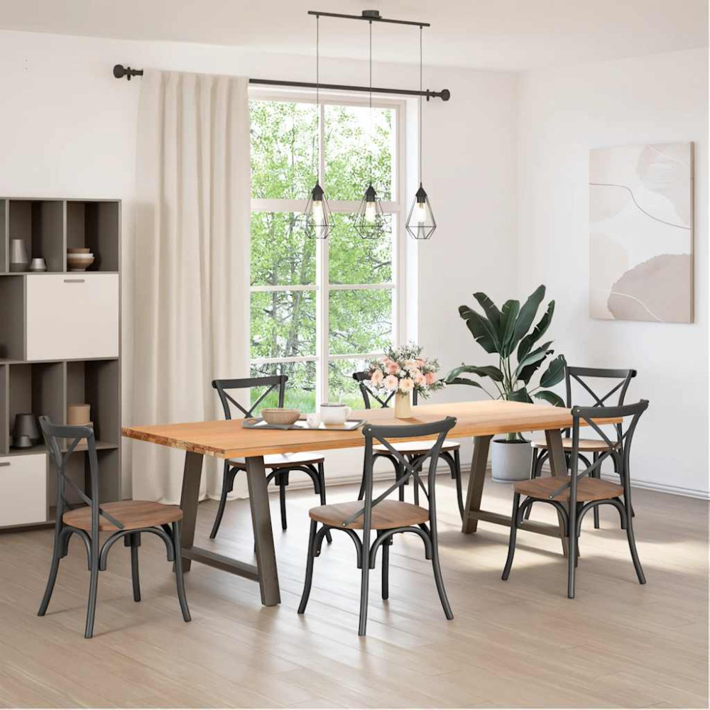 Produktbild för Matbordsben A-formade 2 st 90x(72-73) cm stål