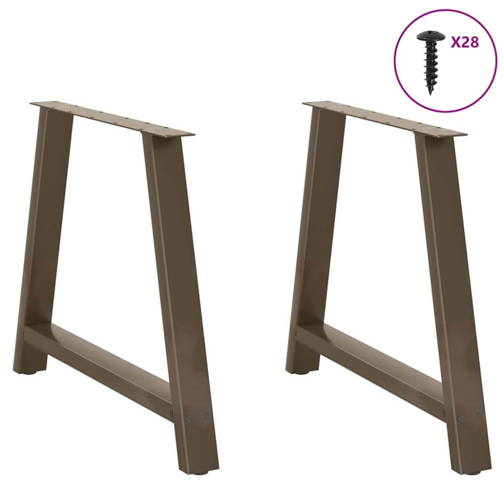 Produktbild för Matbordsben A-formade 2 st 90x(72-73) cm stål