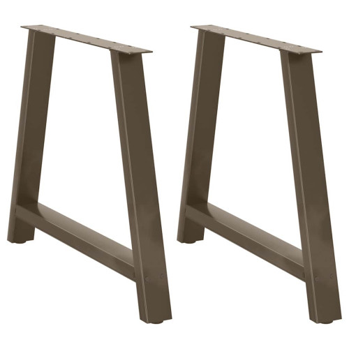 vidaXL Matbordsben A-formade 2 st 100x(72-73) cm stål
