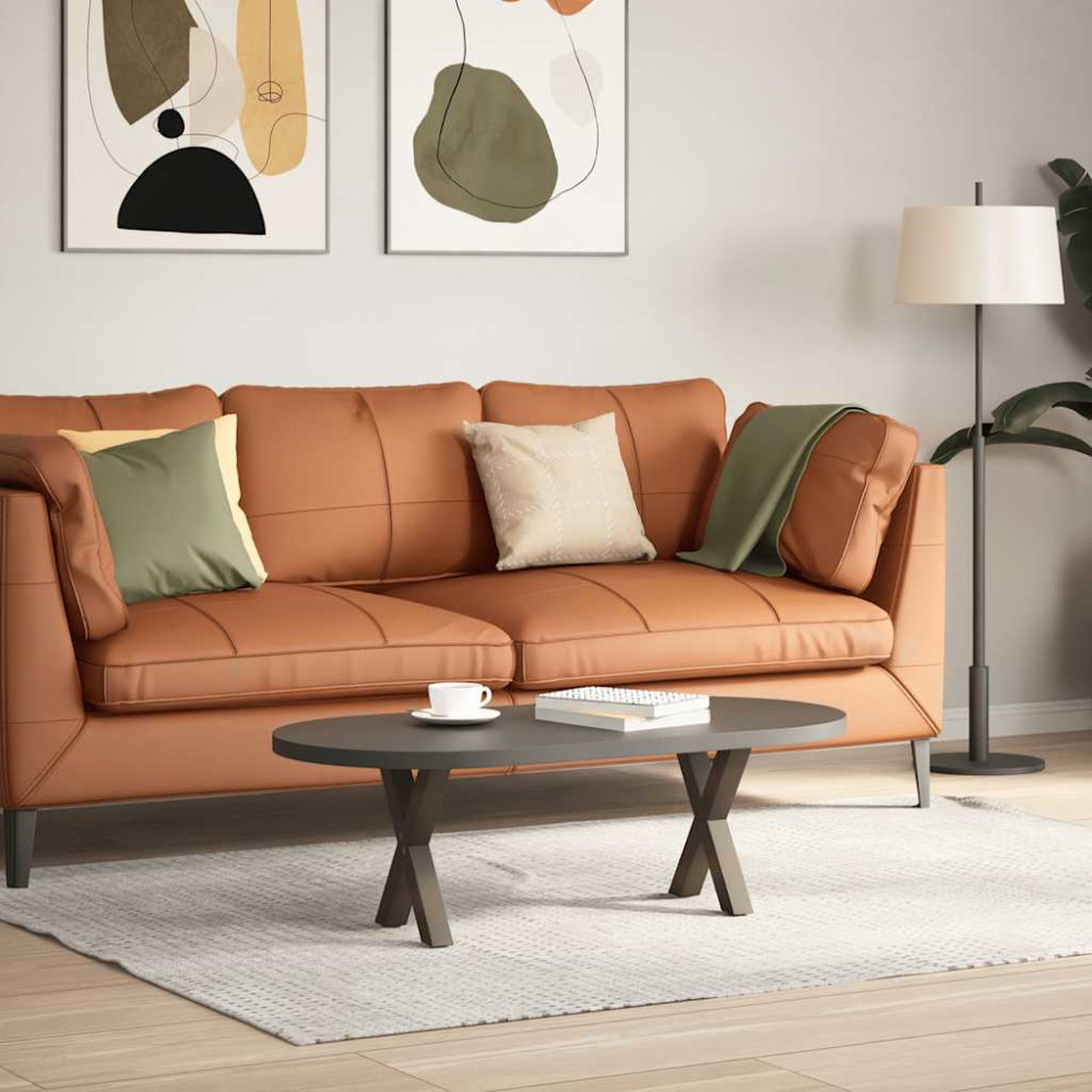 Produktbild för Soffbordsben X-formade 2 st naturstål 30x(30-31) cm stål