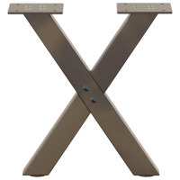 Produktbild för Soffbordsben X-formade 2 st naturstål 30x(30-31) cm stål