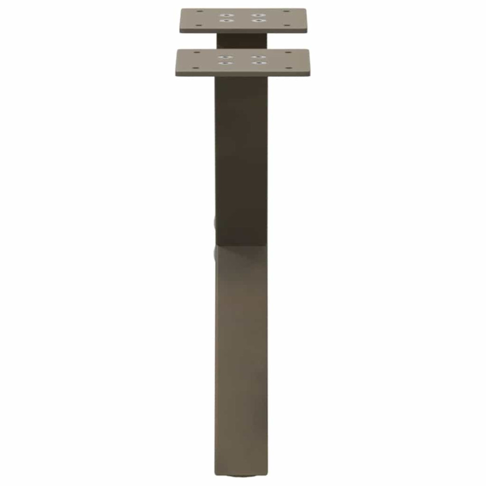 Produktbild för Soffbordsben X-formade 2 st naturstål 30x(30-31) cm stål