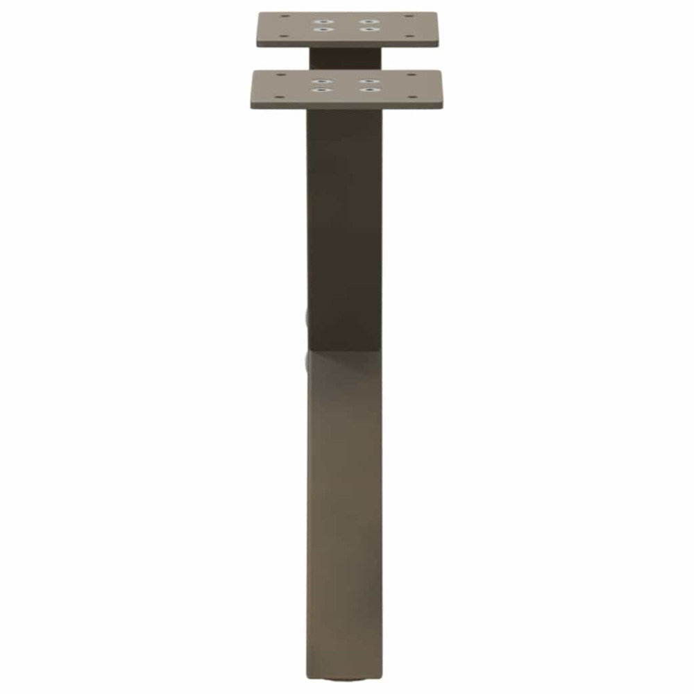 Produktbild för Soffbordsben X-formade 2 st naturstål 37x(30-31) cm stål