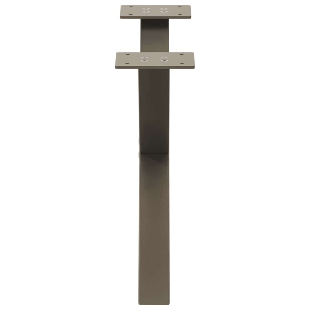 Produktbild för Soffbordsben X-formade 2 st naturstål 60x(30-31) cm stål