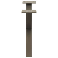 Produktbild för Soffbordsben X-formade 2 st naturstål 60x(30-31) cm stål