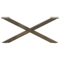 Produktbild för Soffbordsben X-formade 2 st naturstål 70x(30-31) cm stål
