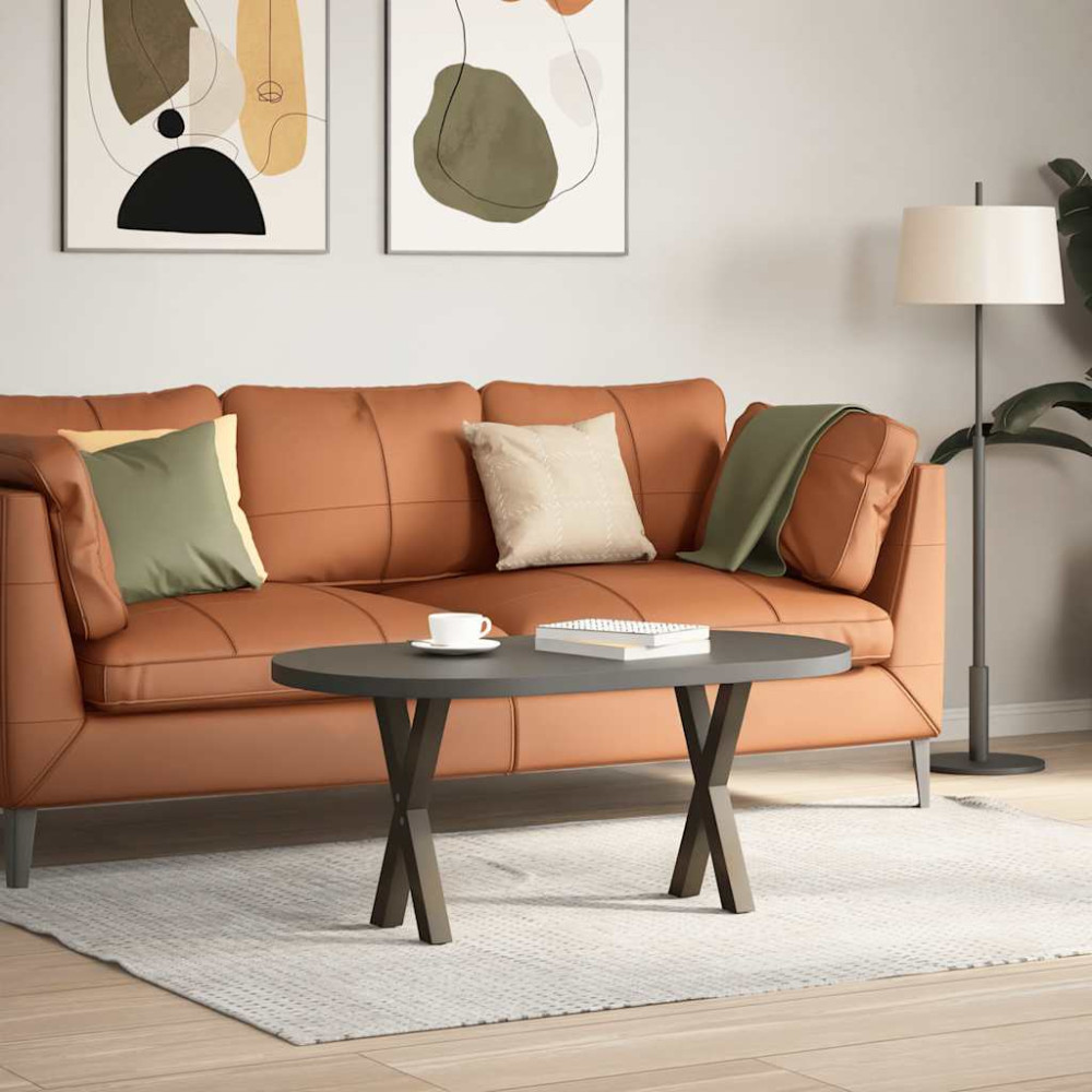 Produktbild för Soffbordsben X-formade 2 st naturstål 28x(42-43) cm stål