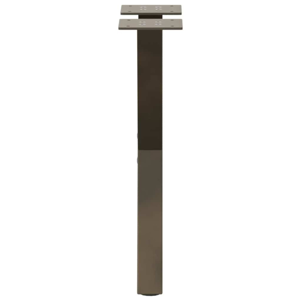 Produktbild för Soffbordsben X-formade 2 st naturstål 28x(42-43) cm stål