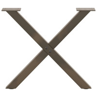 Produktbild för Soffbordsben X-formade 2 st naturstål 50x(42-43) cm stål