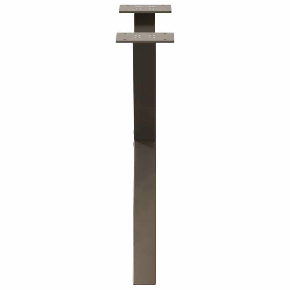 Produktbild för Soffbordsben X-formade 2 st naturstål 50x(42-43) cm stål
