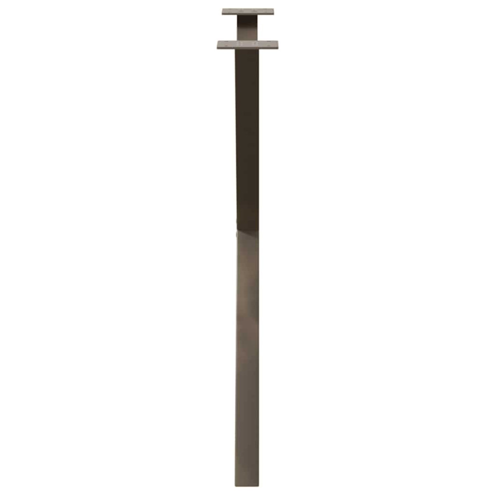 Produktbild för Matbordsben X-formade 2 st naturstål 80x(72-73) cm stål
