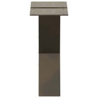 Produktbild för Soffbordsben X-formade 2 st naturstål 30x(30-31) cm stål