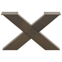 Produktbild för Soffbordsben X-formade 2 st naturstål 60x(30-31) cm stål