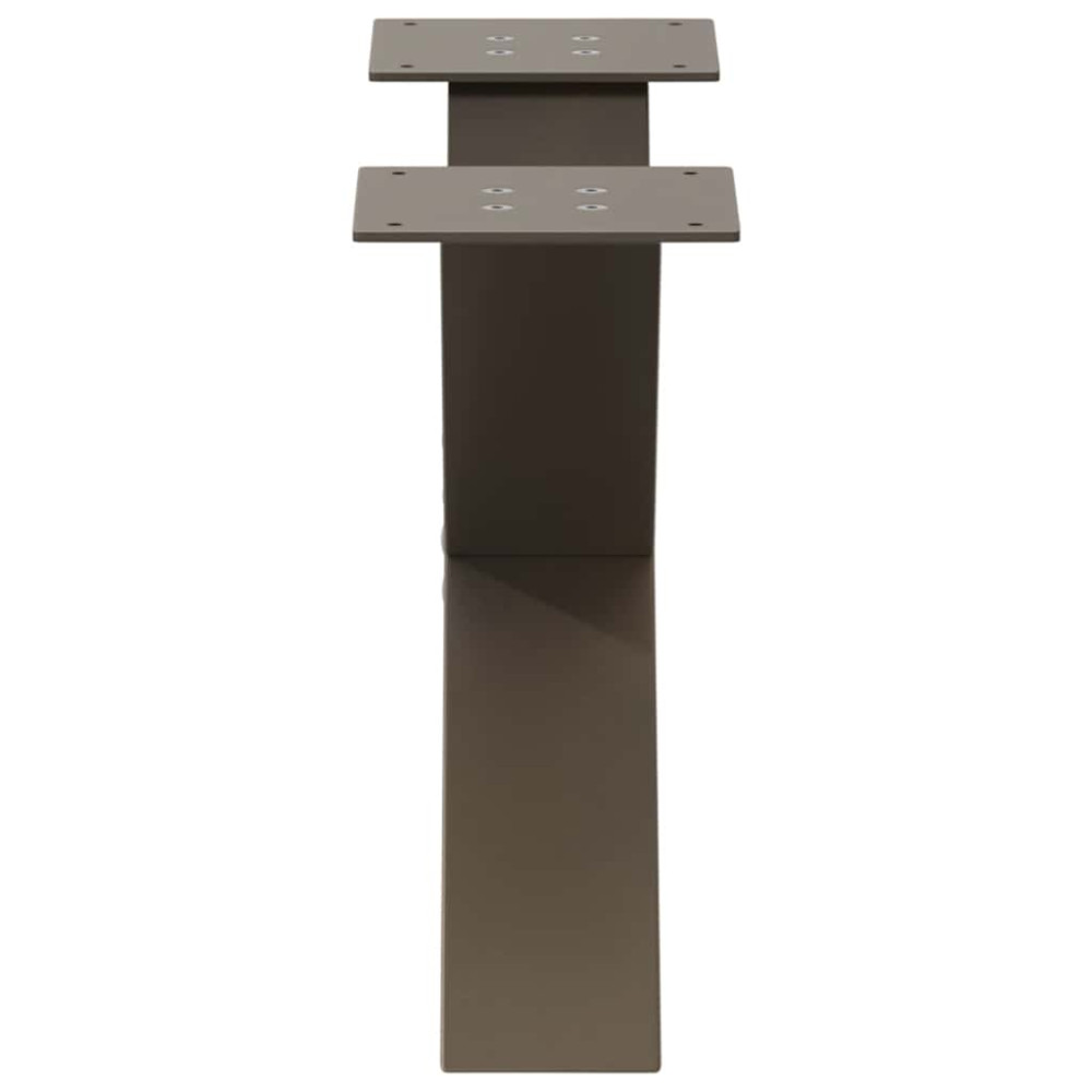 Produktbild för Soffbordsben X-formade 2 st naturstål 60x(30-31) cm stål