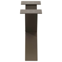 Produktbild för Soffbordsben X-formade 2 st naturstål 60x(30-31) cm stål