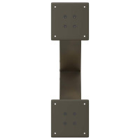Produktbild för Soffbordsben X-formade 2 st naturstål 60x(30-31) cm stål
