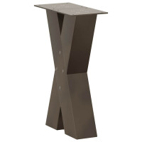 Produktbild för Soffbordsben X-formade 2 st naturstål 28x(42-43) cm stål