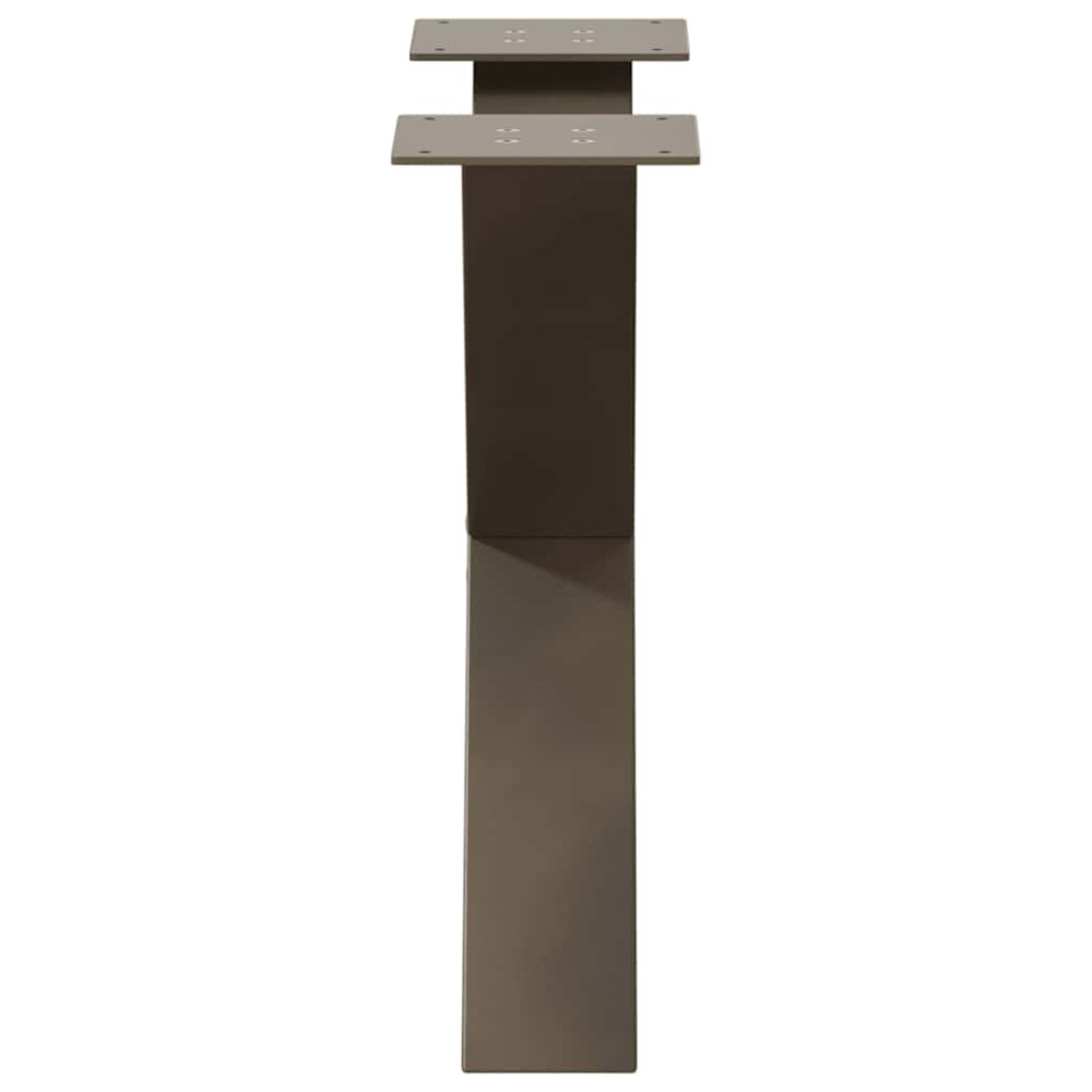 Produktbild för Soffbordsben X-formade 2 st naturstål 60x(42-43) cm stål