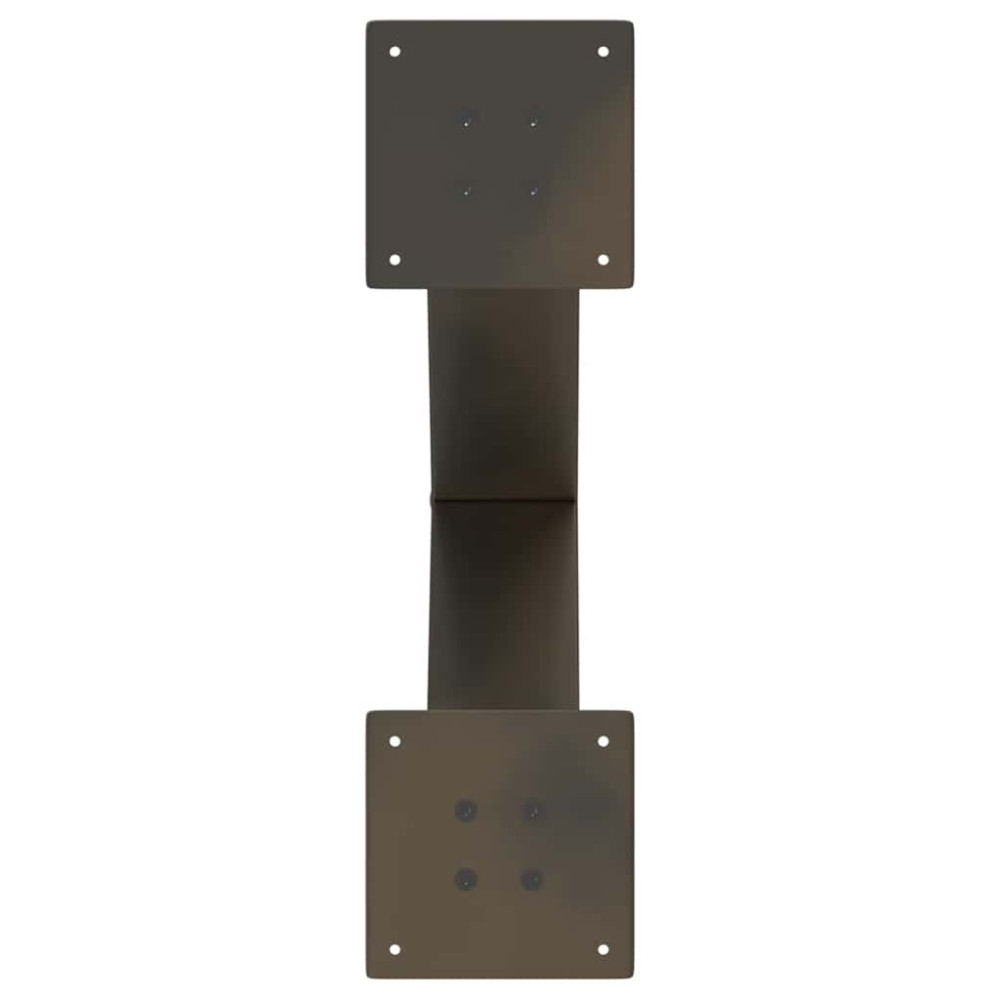 Produktbild för Soffbordsben X-formade 2 st naturstål 60x(42-43) cm stål