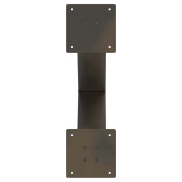 Produktbild för Soffbordsben X-formade 2 st naturstål 60x(42-43) cm stål