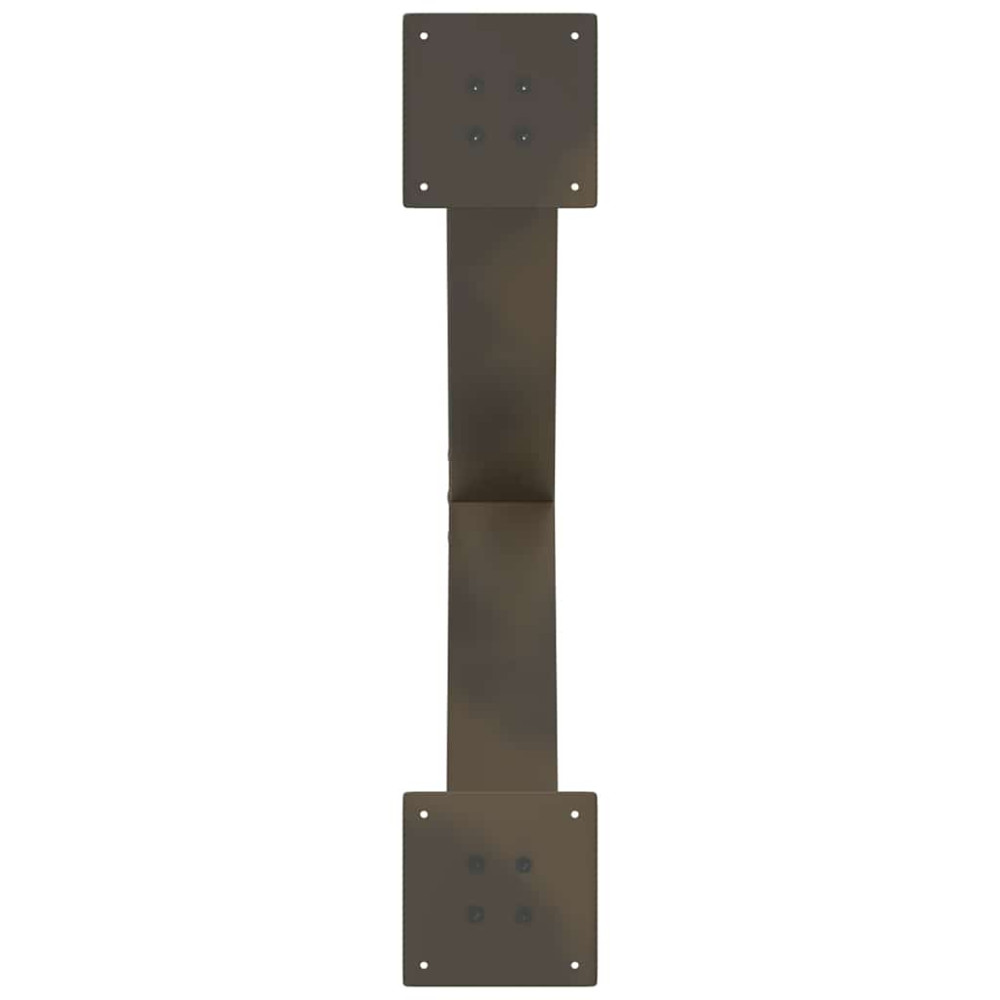 Produktbild för Soffbordsben X-formade 2 st naturstål 70x(42-43) cm stål