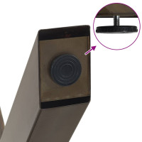 Produktbild för Soffbordsben X-formade 2 st naturstål 70x(42-43) cm stål