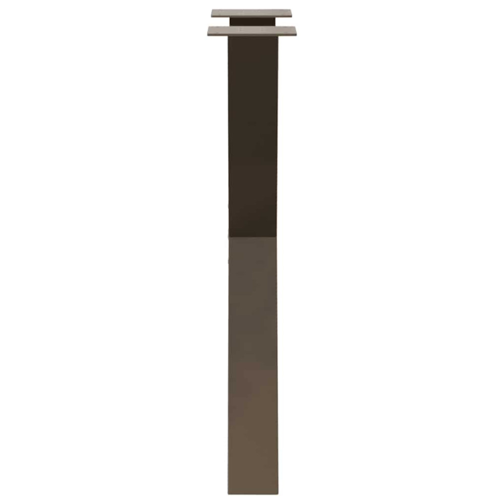Produktbild för Matbordsben X-formade 2 st naturstål 50x(72-73) cm stål