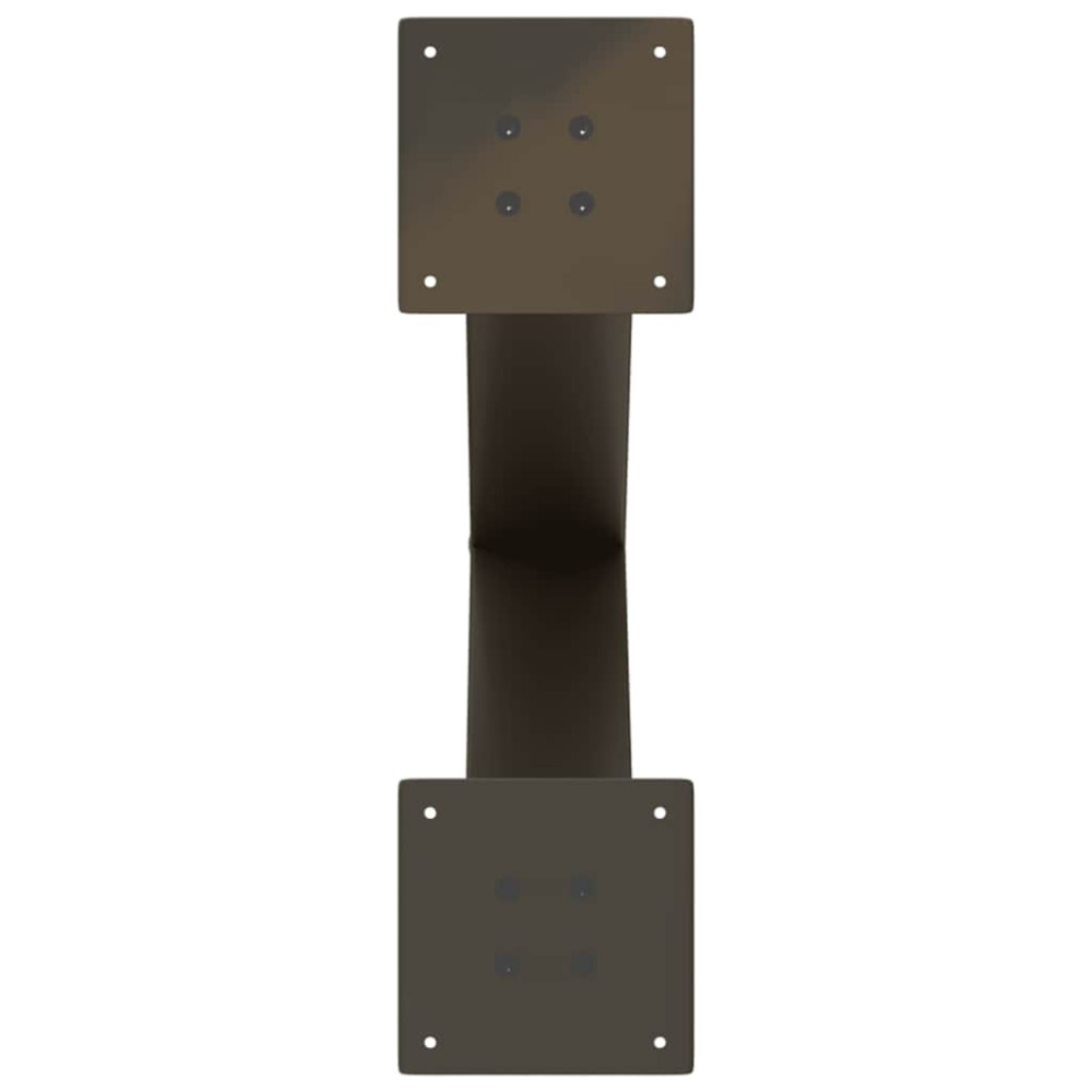 Produktbild för Matbordsben X-formade 2 st naturstål 50x(72-73) cm stål