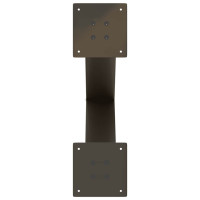 Produktbild för Matbordsben X-formade 2 st naturstål 50x(72-73) cm stål