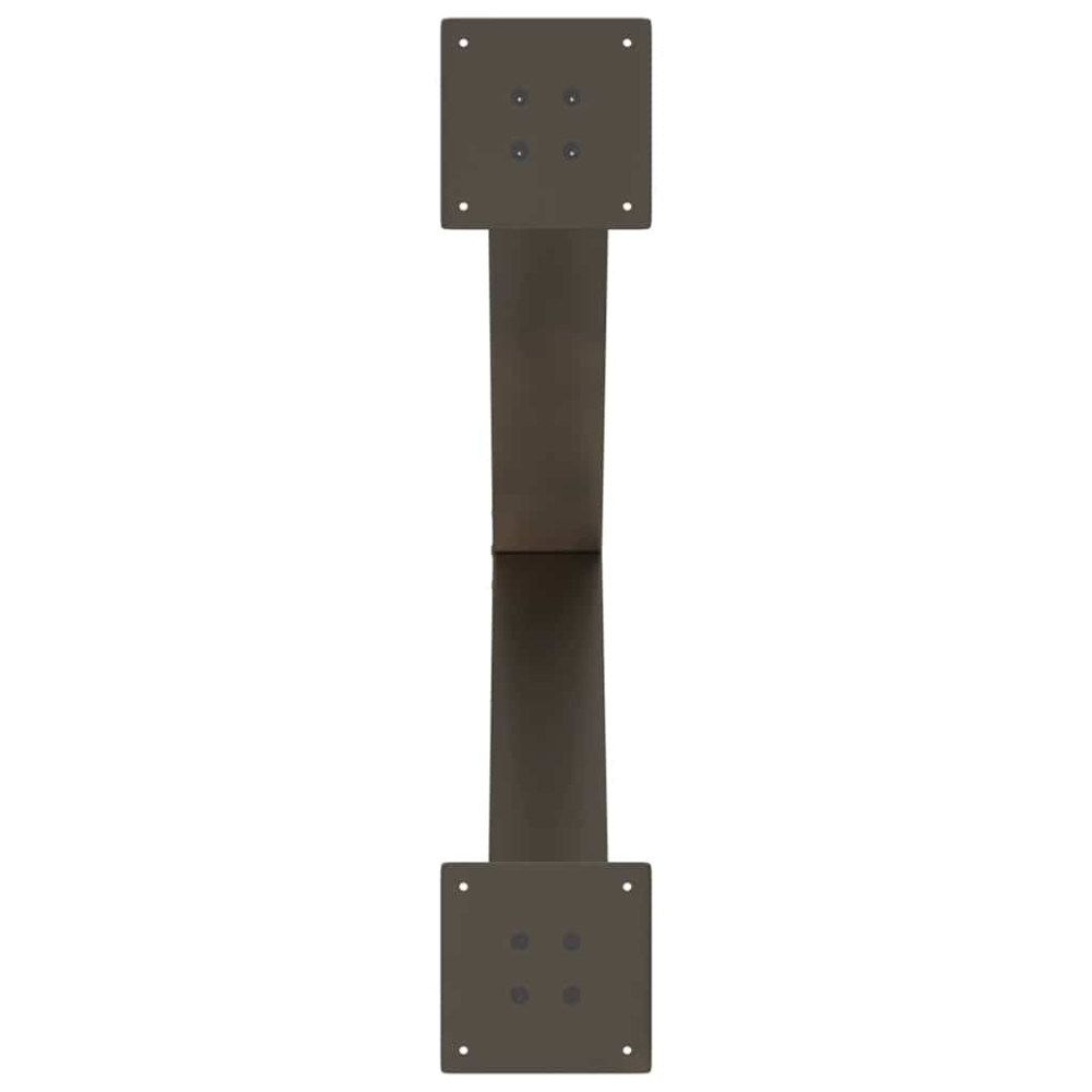 Produktbild för Matbordsben X-formade 2 st naturstål 70x(72-73) cm stål