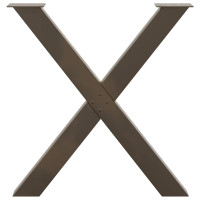 Produktbild för Matbordsben X-formade 2 st naturstål 80x(72-73) cm stål