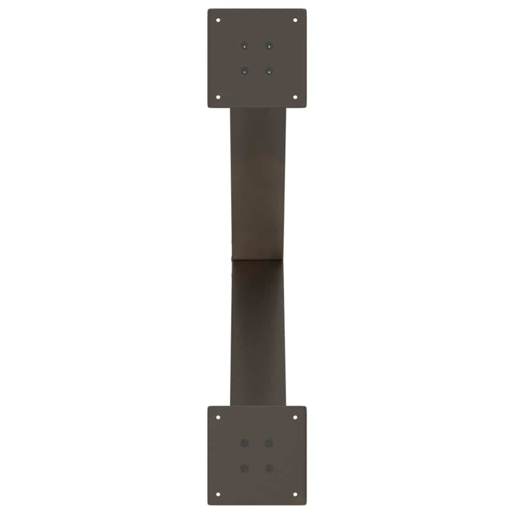 Produktbild för Matbordsben X-formade 2 st naturstål 80x(72-73) cm stål