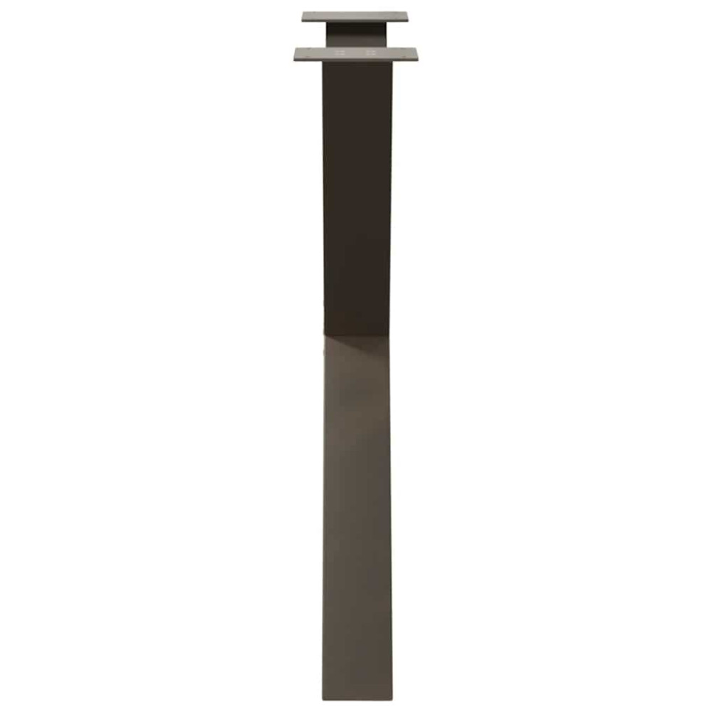 Produktbild för Matbordsben X-formade 3 st naturstål 70x(72-73) cm stål