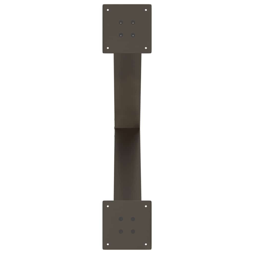 Produktbild för Matbordsben X-formade 3 st naturstål 70x(72-73) cm stål