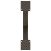 Produktbild för Matbordsben X-formade 3 st naturstål 70x(72-73) cm stål
