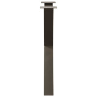 Produktbild för Matbordsben X-formade 3 st naturstål 80x(72-73) cm stål